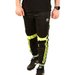 Pantaloni de trening negru cu verde Sport